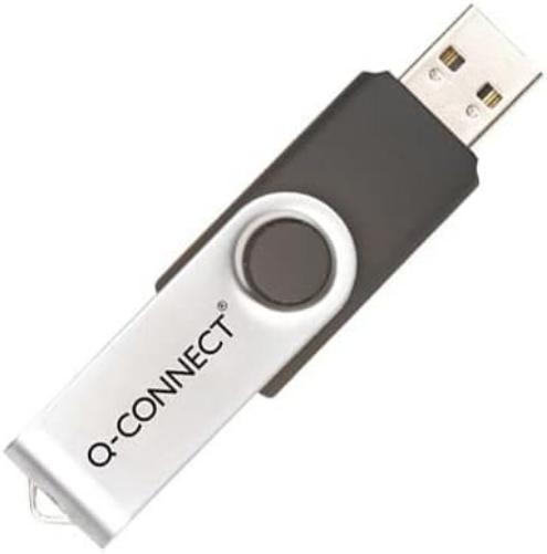 Memory Stick Q-CONNECT USB 4GB / Computer Accessories/Type-Capacity 4 GB/Kind-USB 2.0 / Material-Plastic/Colour-Silver/black/Size-4GB