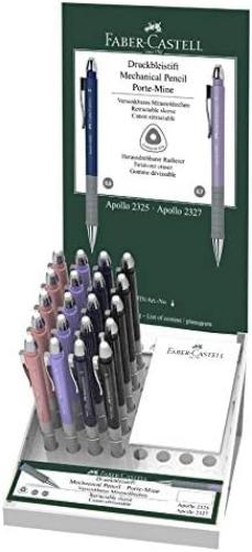 Faber-Castell Apollo Mechanical Pencil with Retractable Tip 0.7mm Mine, Multicoloured, 6933256640239