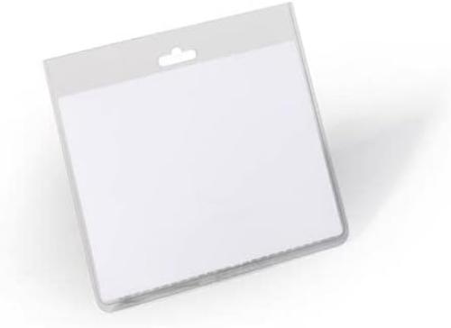 Durable Name Badge with Closed Front | Format 60 x 90 mm | Pack of 5 | Transparent