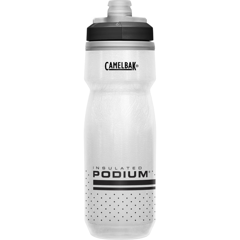 CAMELBAK Podium Chill Sportwasserflasche | 620ML | Trinkflasche mit Isolierung | BPA-frei | Für Laufen, Radfahren, Wandern | Weiss/Schwarz