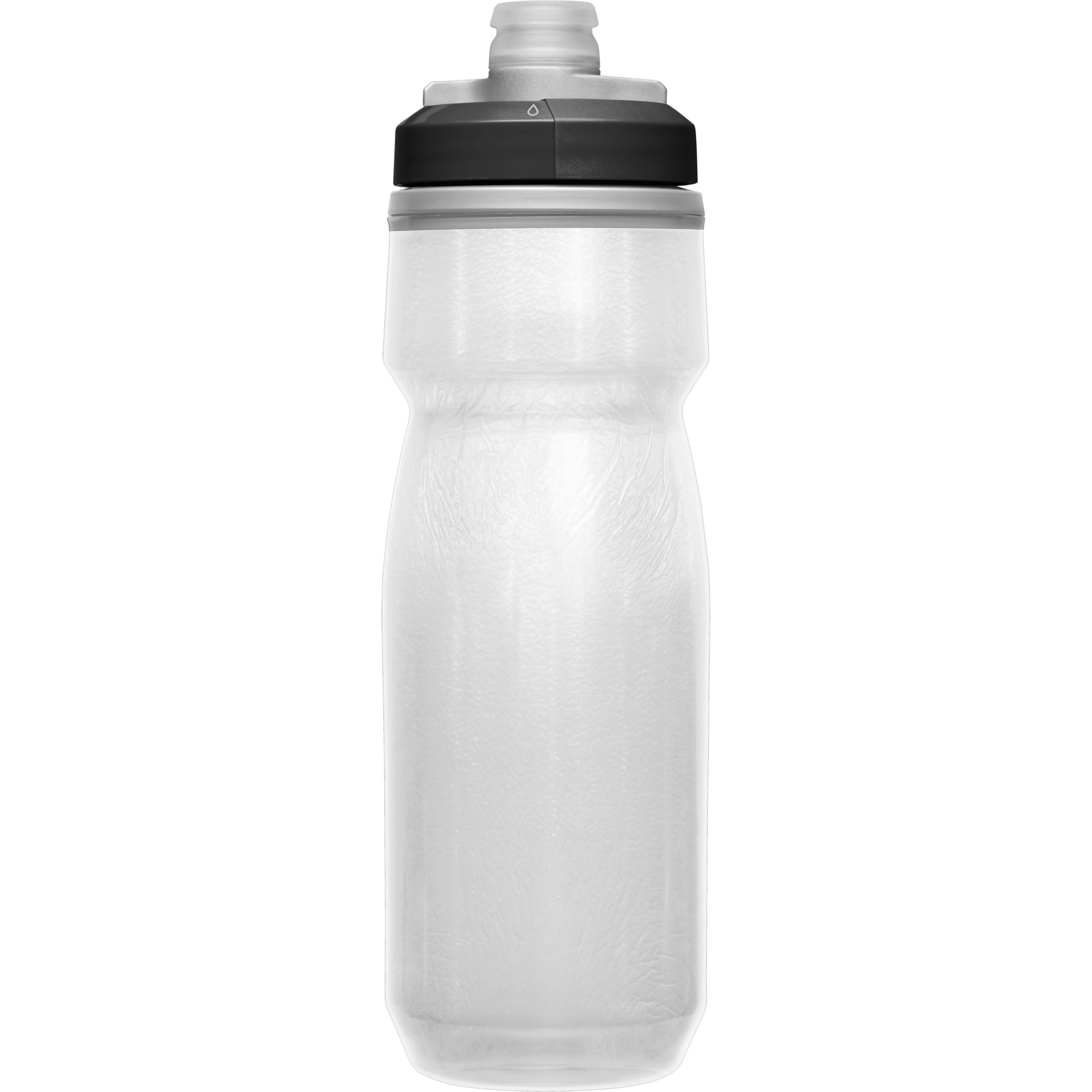 CAMELBAK Podium Chill Sportwasserflasche, Quetschflasche, zum Laufen, Radfahren, Wandern Weiss/Schwarz