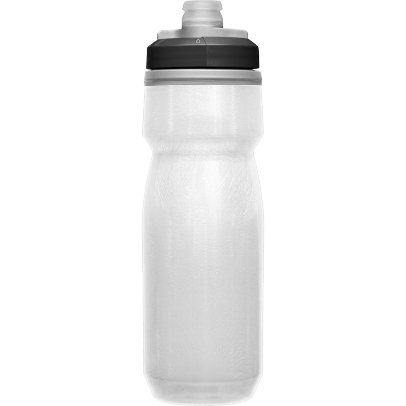 CAMELBAK Podium Chill Sportwasserflasche, Quetschflasche, zum Laufen, Radfahren, Wandern Weiss/Schwarz