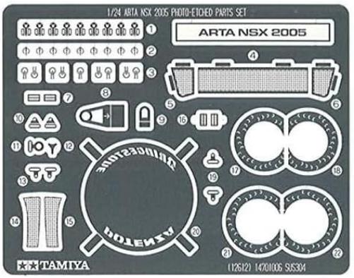 Arta NSX 2005 Photo-Etched Detail Set 1/24 Tamiya (japan import