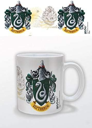 Harry Potter Slytherin and Hogwarts Crest Ceramic Mug in Presentation Box - Official Merchandise