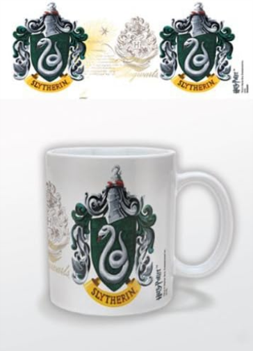 Harry Potter Slytherin and Hogwarts Crest Ceramic Mug in Presentation Box - Official Merchandise