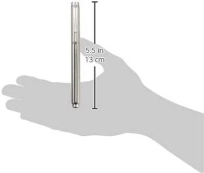 Caran d' Ache Ecridor Chevron Palladium Coated Fountain Pen - Fine Nib, Silver,Dimensions: 13.5 cm with cap,0958.276