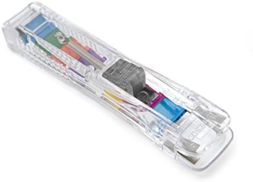 Rapesco RC4025MC Supaclip 40 See Through Dispenser and 25 Refill Clips in Assorted Colours