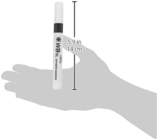 Whiteboard Drywipe Bullet Tip Black Markers x 10 (PC