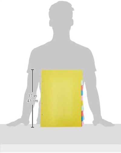 Concord Subject Dividers 230 Micron Upright 10-Part A3 Ref 70299/J2