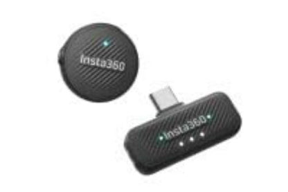 Insta360 Air Microphone, Transmitter + Receiver, Compact, Audio, Noise Reducing, Designed for Ace Pro 2, Flow 2 Pro, Flow Pro, Flow, X5