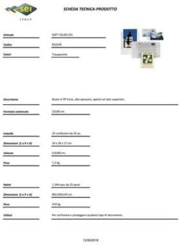 Sei Rota 356718 Busta Trasparente, (pacco da 25 pezzi