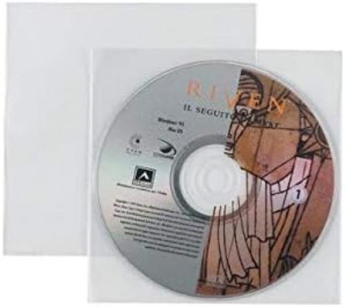 Favorit 100460144 Busta Porta Cd/Dvd con Patella di Chiusura Formato Interno 12,5X12,5 cm, Confezione da 25 Pz.