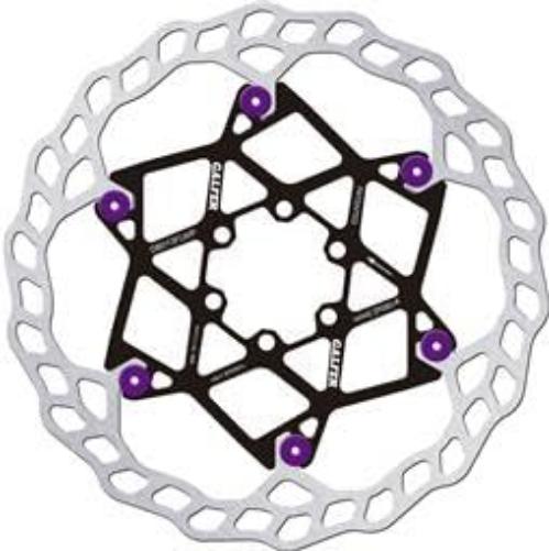 GALFER BRAKING SYSTEMS DISC ROTOR DB013FLWP FLOATING DISC WAVE MTB (6 Volts) 180/2.0mm Purple