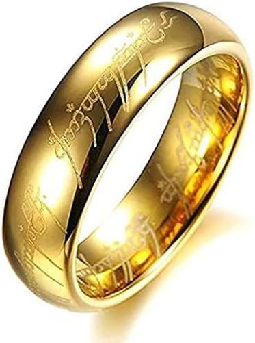 The Lord of the Rings One Ring Bronze Finish on Leather Strap