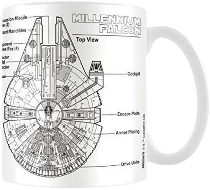 Tazza Star Wars (Millennium Falcon Sketch