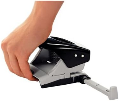 Leitz Hole Punch, 30 Sheets, Guide Bar with Format Markings, Metal, WOW Range, 50081062