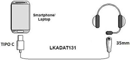 LINK LKADAT131 Adattatore Usb Tipo "C" Maschio - Jack Audio 3,5Mm Femmina