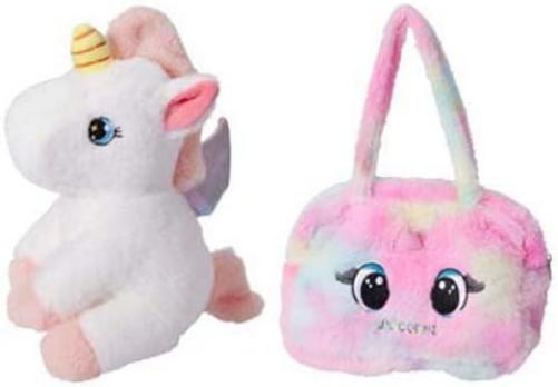 Koopman Plush Bag Unicorn Toy Pink Multicoloured Gift