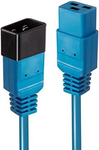 LINDY 2m IEC C19 to C20 Extension Cable, Blue