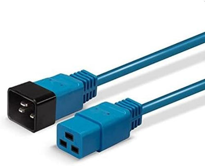 LINDY 2m IEC C19 to C20 Extension Cable, Blue