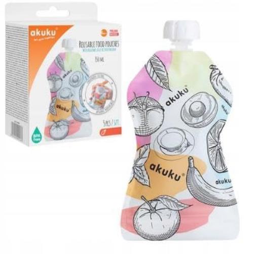 Akuku - Food Pouch - 5 Pc