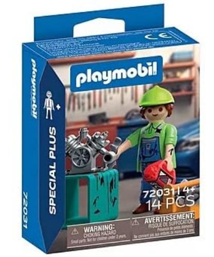 Playmobil Mechanic – Workshop Repair Figure with Tools, Oil Can & Accessories, Ages 4+