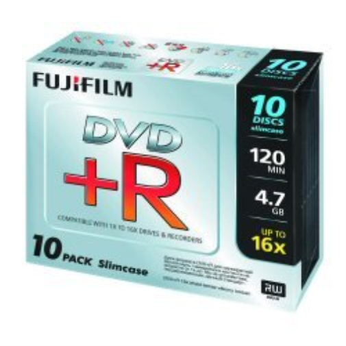 Fujifilm DVD+R Slim Case X 10 Pack (4.7GB 16X)