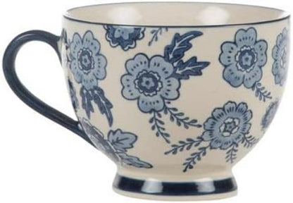 Sass & Belle Blue Willow Floral Mug - Ceramic Coffee Mug Designed for Tea Coffee Or Daily Drinks Decorative Drinkware Gift Choice for Home Kitchens Thoughtful House Gifts for Her Him Mum