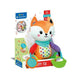 Clementoni Baby Easy-Peasy Soft Fox Travel Plush Toy for Children 0+ Months, Rustling Rattle with Biting Pendant, Pliers for Prams and Car, Machine Washable, 17623
