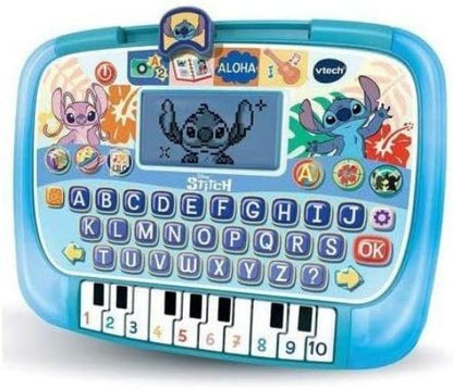 VTech - Disney Mijn leertablet Stitch - verlichte tablet voor kinderen met veelkleurige achtergrondverlichting, 10 interactieve games Lilo en Stitch - cadeau voor kinderen van 4 jaar tot 8 jaar