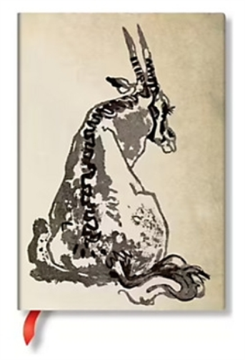 Solitary Oryx (Alistair Bell Collection) Midi Lined Hardcover Journal (Elastic Band Closure)