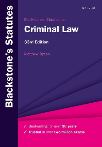 Blackstone's Statutes on Criminal Law