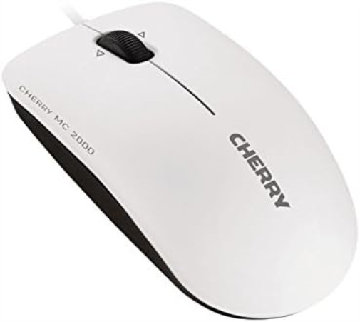 CHERRY MC 2000 USB Wired Infra-red Mouse With Tilt Wheel Technology Pale Grey JM-0600-0