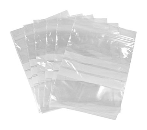 LSM 88 x 114 mm Write-on Grip Bag - Clear (Pack of 1000
