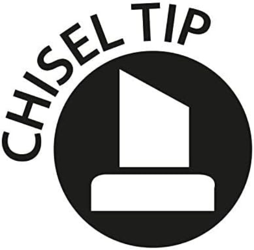 Pentel N860 Chisel Permanent Marker - Black (Pack of 12),20 g (Pack of 12