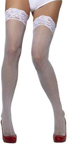 Smiffys Fishnet Hold-Ups, White