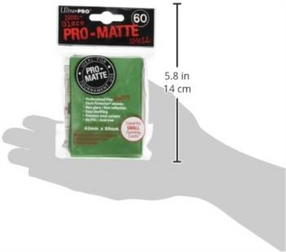 Ultra Pro PRO-Matte Small Deck Protector Sleeves for Yu-Gi-Oh & Cardfight Vanguard!! - Green (60 ct.)