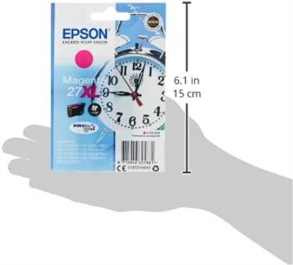 Epson 27XL Magenta Alarm Clock High Yield Genuine, DuraBrite Ultra Ink Cartridge