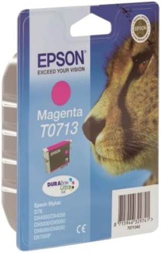 Epson T071 Serie Ghepardo, Cartuccia Originale Getto d'Inchiostro DURABrite Ultra, Formato Standard, Magenta