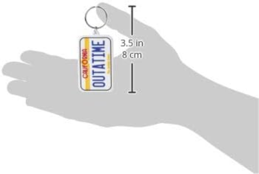 Pyramid International RK38572C Back to the future keychain ( license plate ) , Multi-Colour, 4.5 x 6 x 1.3 cm