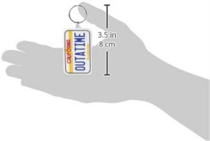 Pyramid International RK38572C Back to the future keychain ( license plate ) , Multi-Colour, 4.5 x 6 x 1.3 cm