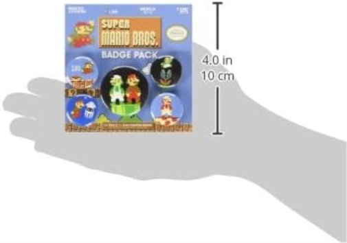 Pyramid International Super Mario Bros. Retro Badge, Multi-Colour, 10 x 12.5 x 1.3 cm