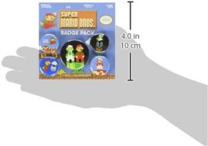 Pyramid International Super Mario Bros. Retro Badge, Multi-Colour, 10 x 12.5 x 1.3 cm