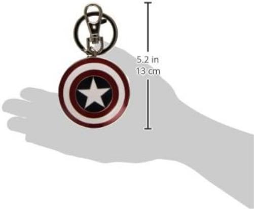 Semic Distibution SMK001 Avengers Captain America Shield Metal Keycha, Multi-Coloured