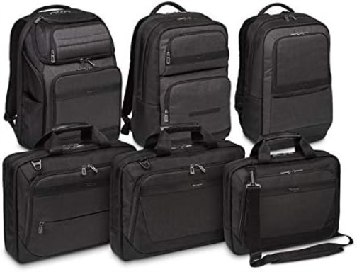 Targus CitySmart Advanced Travel Business Commuter Laptop Backpack with Multiple Pockets, Back Panel Support, Trolley Strap, Protective Sleeve fits 12.5-15.6-Inch Laptop, Black/Grey (TSB912EU