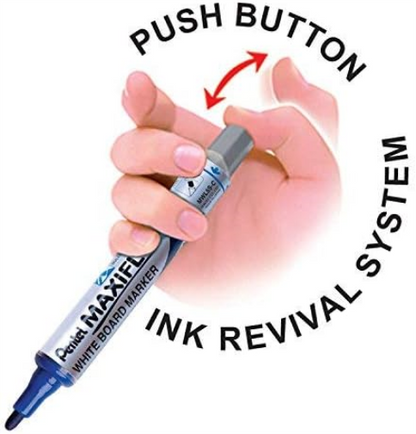 Pentel Maxiflo Drywipe Marker Pen - Green, Box of 12