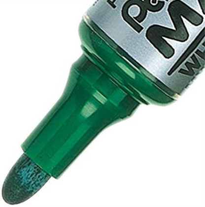 Pentel Maxiflo Drywipe Marker Pen - Green, Box of 12