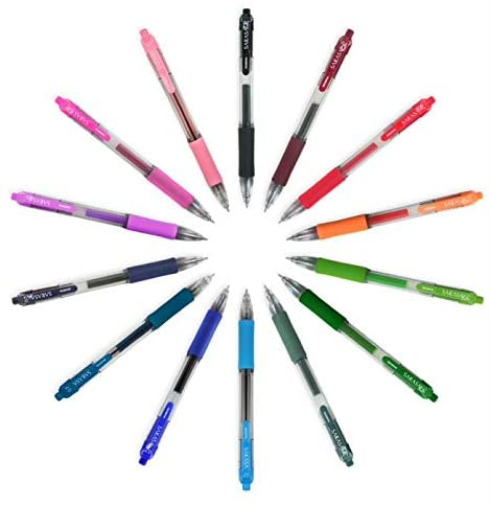 Zebra Sarasa Gel Pen - Black, 3 Count (Pack of 1), 1518