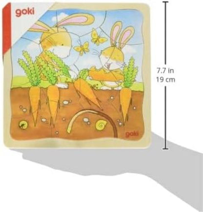 GOKI 57495 Vegetable Patch Puzzle, Mixed