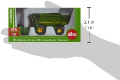 siku 1876, John Deere T670i Combine Harvester, 1:87, Metal,Plastic, Green, Movable and detachable cutting unit